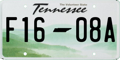 TN license plate F1608A
