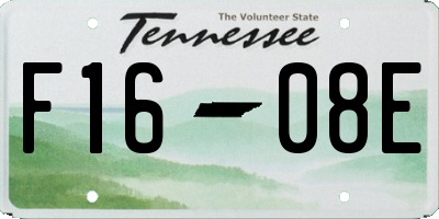 TN license plate F1608E