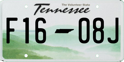 TN license plate F1608J