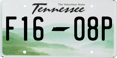 TN license plate F1608P