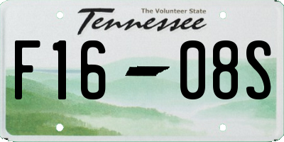 TN license plate F1608S