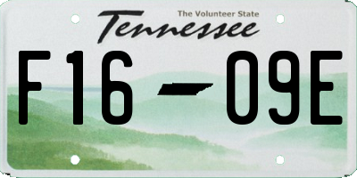 TN license plate F1609E