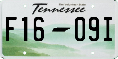 TN license plate F1609I