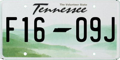 TN license plate F1609J