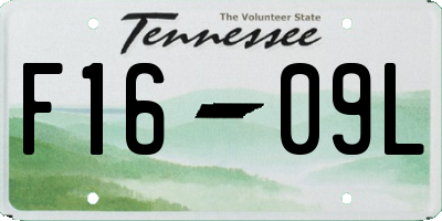 TN license plate F1609L