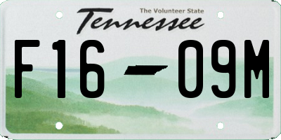 TN license plate F1609M