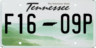TN license plate F1609P