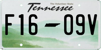 TN license plate F1609V