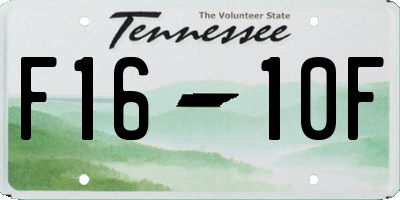 TN license plate F1610F