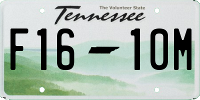 TN license plate F1610M