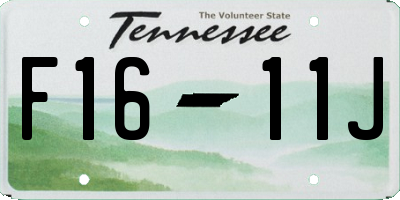 TN license plate F1611J
