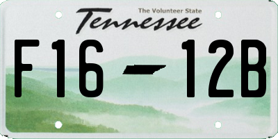 TN license plate F1612B
