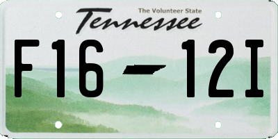 TN license plate F1612I