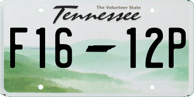 TN license plate F1612P