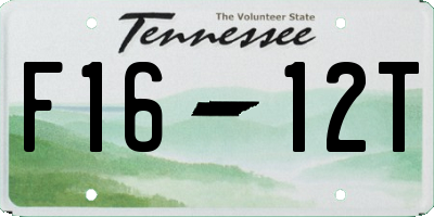 TN license plate F1612T