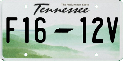 TN license plate F1612V
