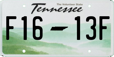TN license plate F1613F