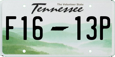 TN license plate F1613P