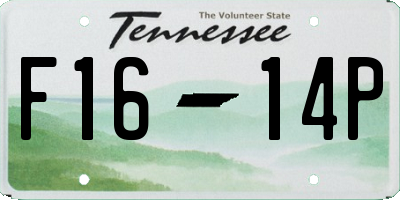 TN license plate F1614P