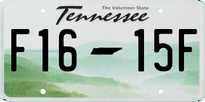 TN license plate F1615F