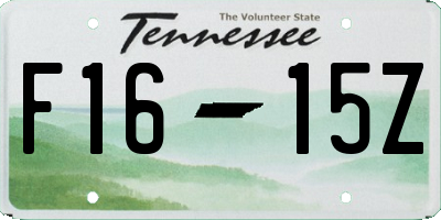 TN license plate F1615Z