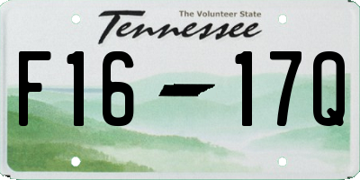 TN license plate F1617Q