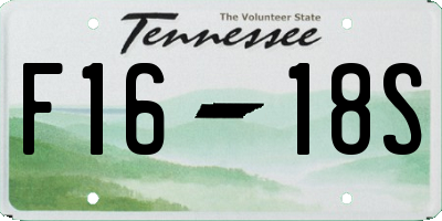 TN license plate F1618S