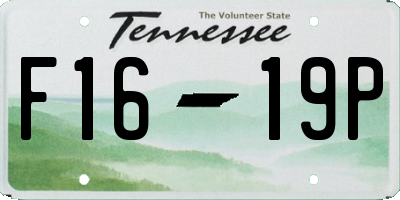 TN license plate F1619P