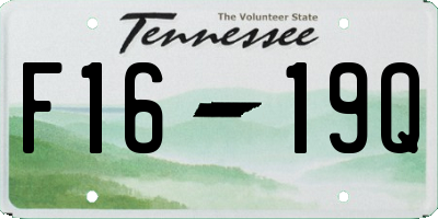 TN license plate F1619Q