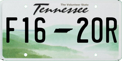 TN license plate F1620R