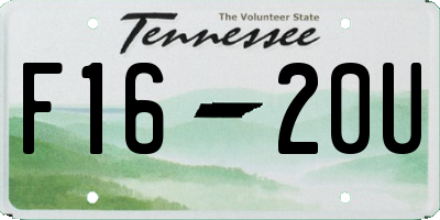 TN license plate F1620U