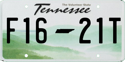 TN license plate F1621T