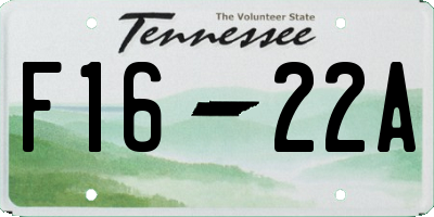TN license plate F1622A