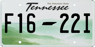 TN license plate F1622I