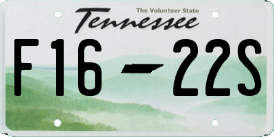 TN license plate F1622S