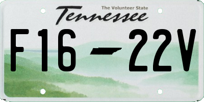 TN license plate F1622V
