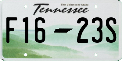TN license plate F1623S