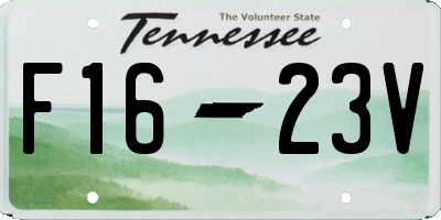 TN license plate F1623V