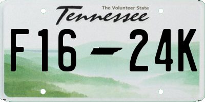 TN license plate F1624K