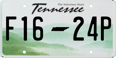 TN license plate F1624P