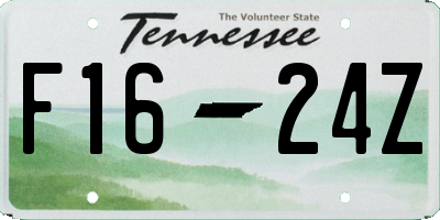 TN license plate F1624Z