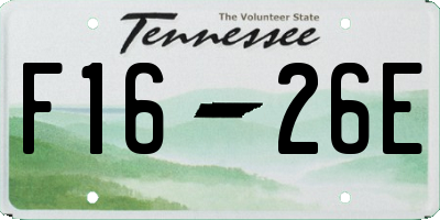 TN license plate F1626E