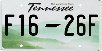 TN license plate F1626F