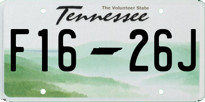 TN license plate F1626J