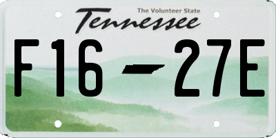 TN license plate F1627E