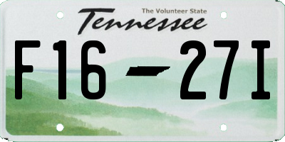TN license plate F1627I