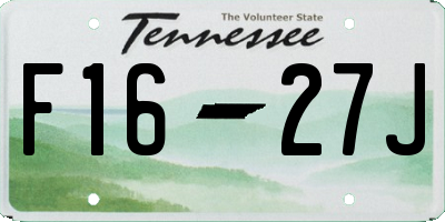 TN license plate F1627J