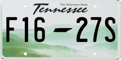 TN license plate F1627S