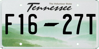 TN license plate F1627T