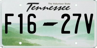 TN license plate F1627V